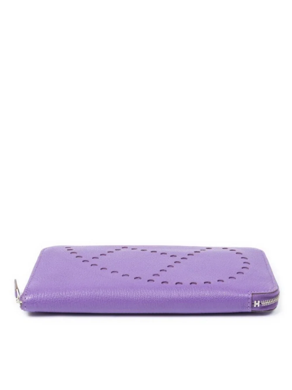 Hermes Evelyne Wallet Purple Chevre Mysore Leather